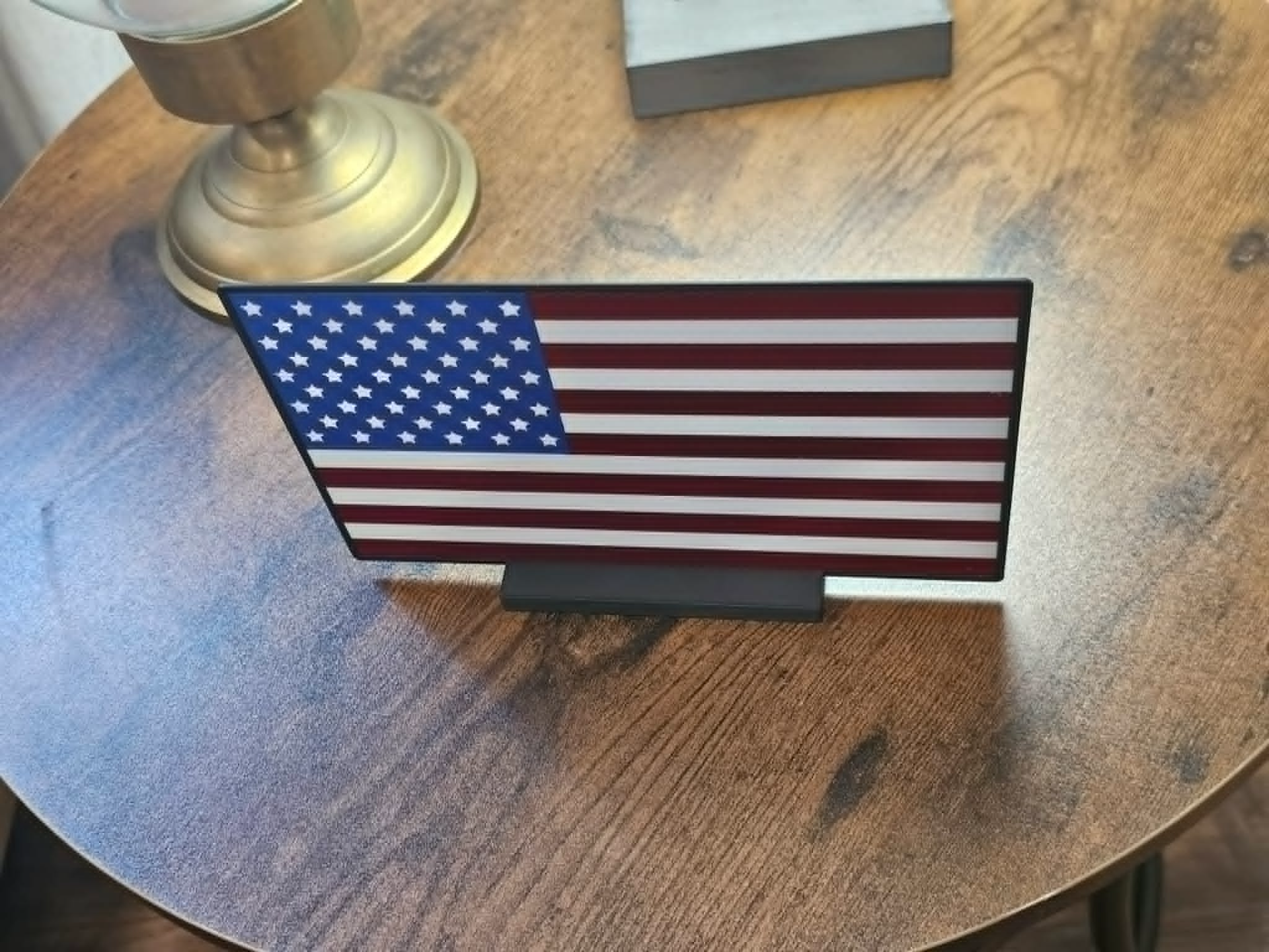 US Flag Decor with stand