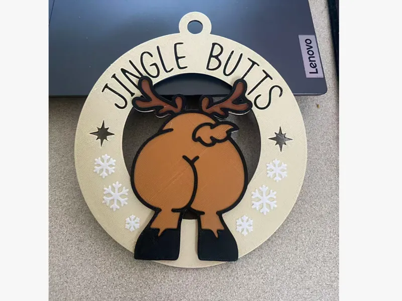 Butt-Shaking Reindeer Ornament