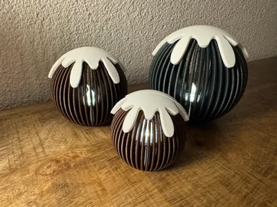 Snowy Glow Ball – 3 Sizes - with Tealight