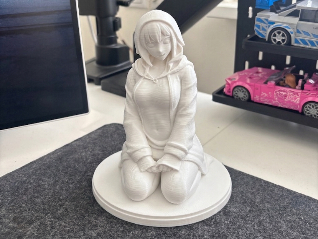 Cozy Hoodie Anime Girl | Aesthetic Desk Figure