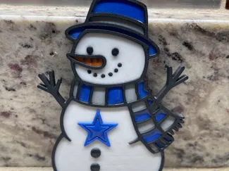 Dallas Cowboys Snow Man Christmas Ornament