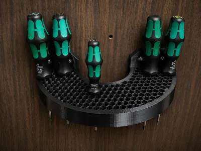 Large massive screwdriver holder