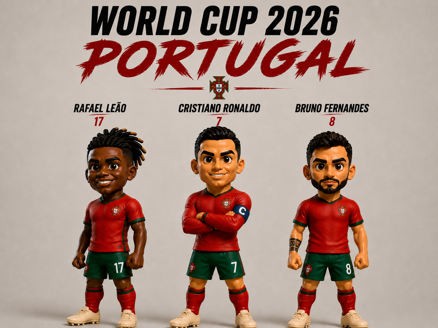 Portugal Stars 2026 – Ronaldo, Leão & Fernandes