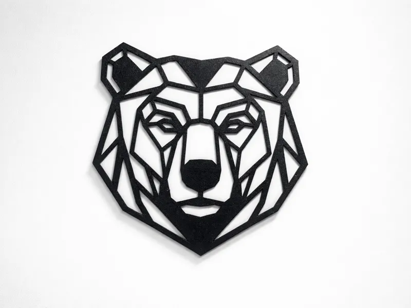 Geometric Grizzly Wall Art