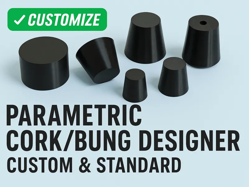 Parametric Cork/Bung Designer - Custom & Standard