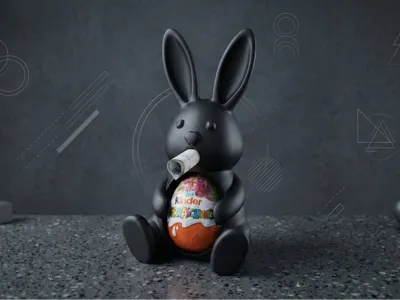 Kinder Surprise Bunny Holder / Easter Bunny