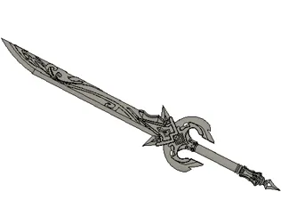 Genshin Impact Primordial Jade Cutter Key chain.