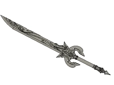 Genshin Impact Primordial Jade Cutter Key chain