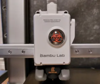 Biohazard Sign Extruder Wheel A2L / A1 / A1 Mini