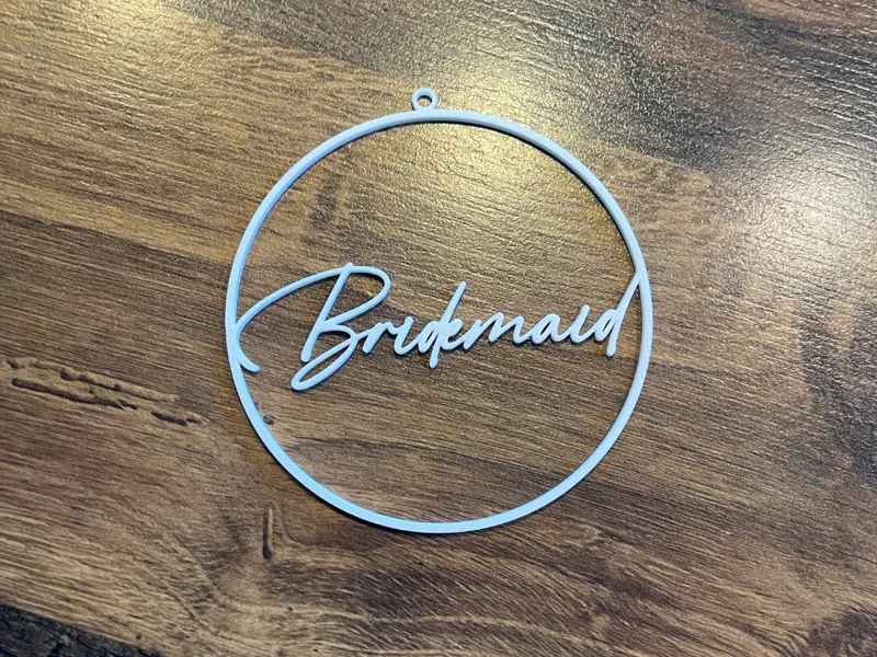 Ring mit Text Brickmaid z.B: als Deko