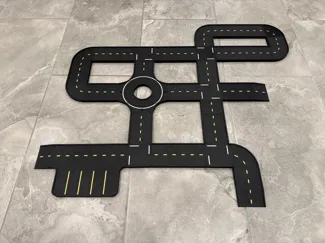 2-Lane Tracks for 1/64 Toy Cars (Hotwheel City)