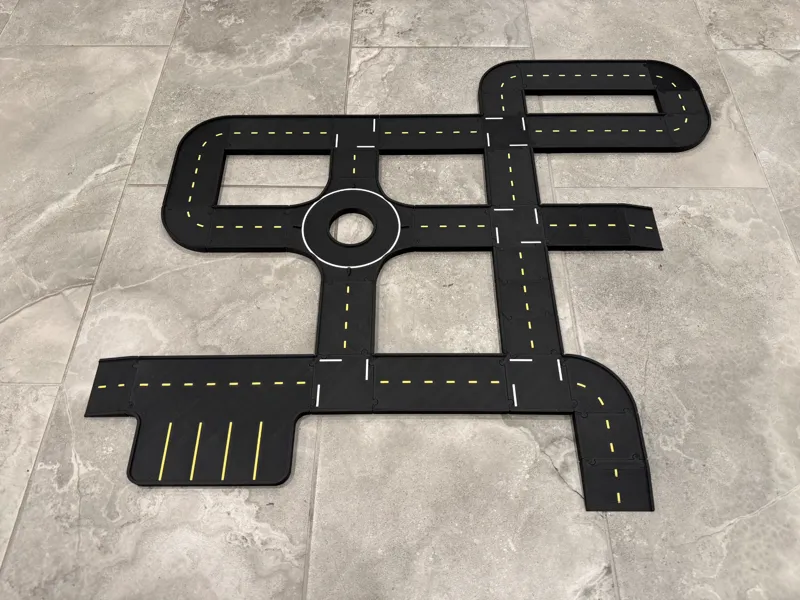 2-Lane Tracks for 1/64 Toy Cars (Hotwheel City)