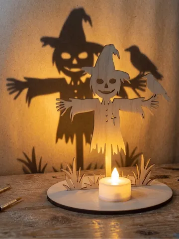 Maceta decorativa: Smiling Scarecrow Candle/Planter Stand — vista de referencia 2