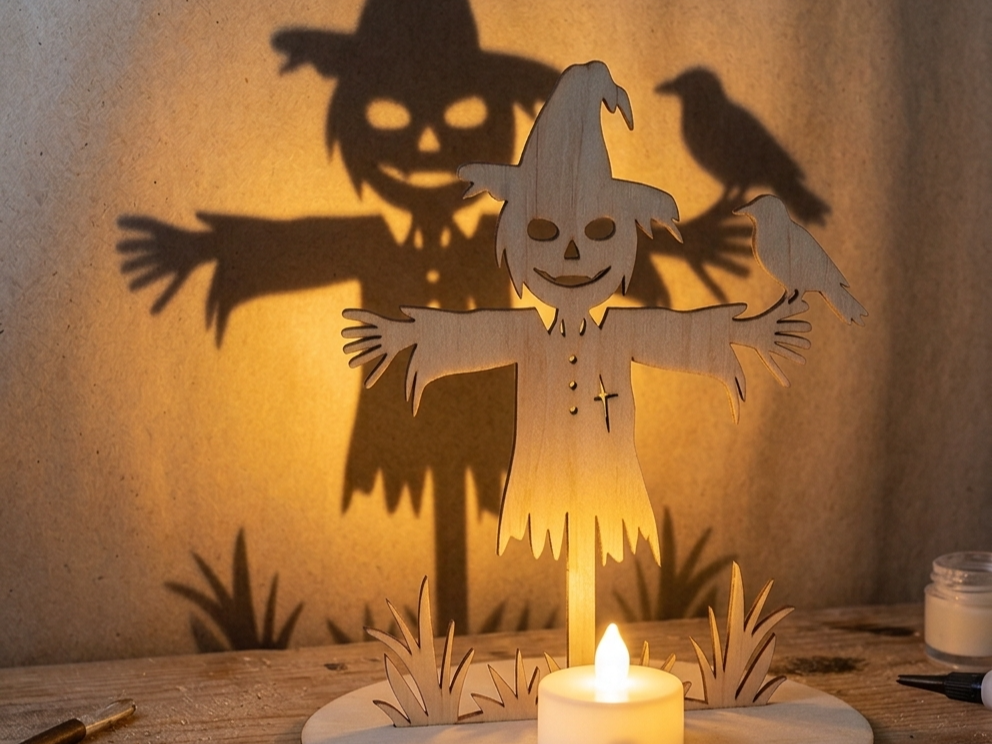 Smiling Scarecrow Candle/Planter Stand 3D model