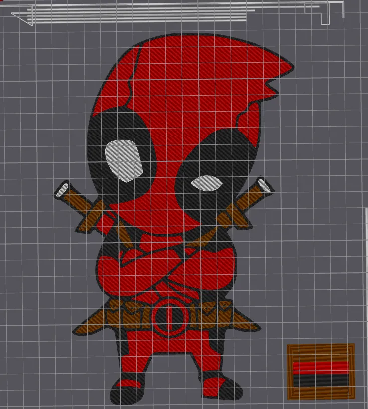 Deadpool in colour by Kubíno - MakerWorld