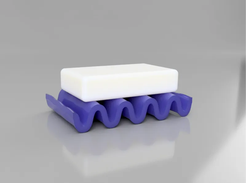 Wavy Self Draining Soap Dish