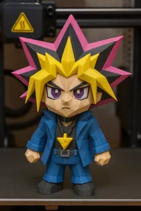 Figurine low poly Yami Yugi style Final Fantasy VII — photo 3