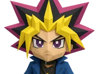 Figurine low poly Yami Yugi style Final Fantasy VII — photo 1