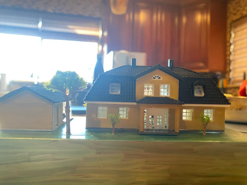House with Carport N-Scale