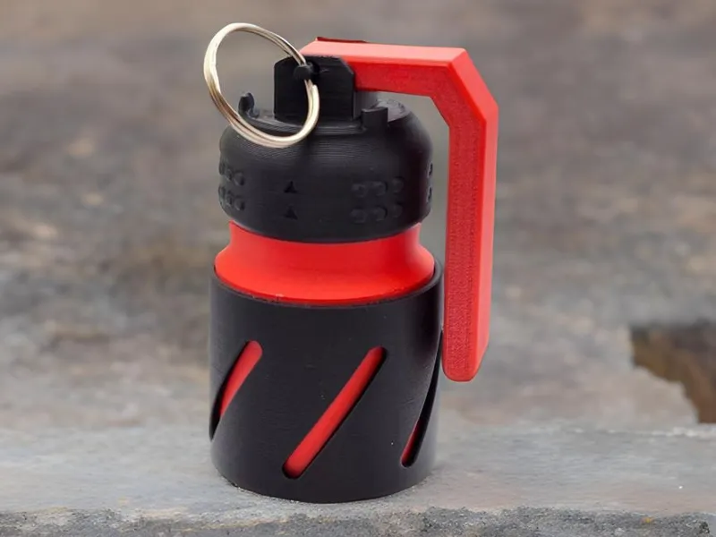 Grenade Container Stash Keychain