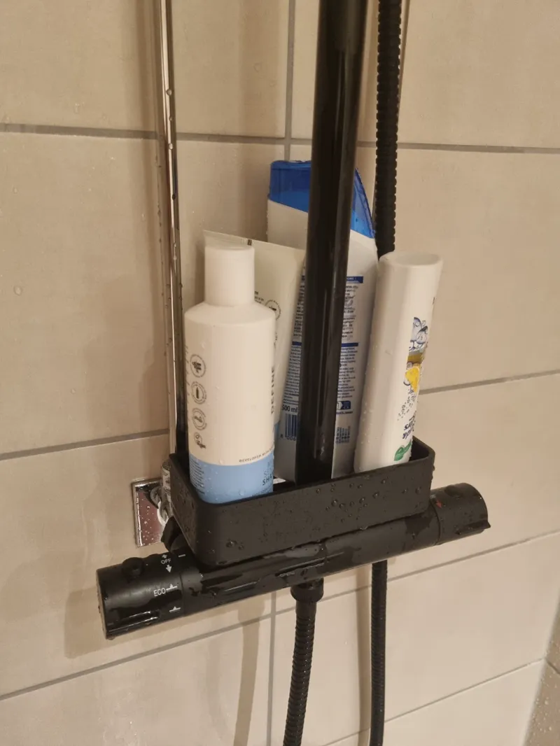 Sleek shower basket