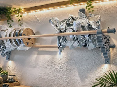 Wall-Mounted Filament Spool Shelf (Floral Edition)