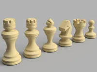(No Cross) (Light) Chess Pieces