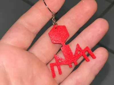 Simple Bacteriophage Keychain