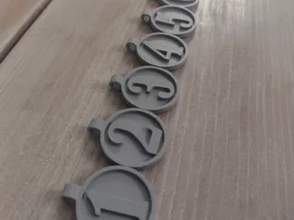 Numerology (1-9 and 11,22 and 33) Keychains