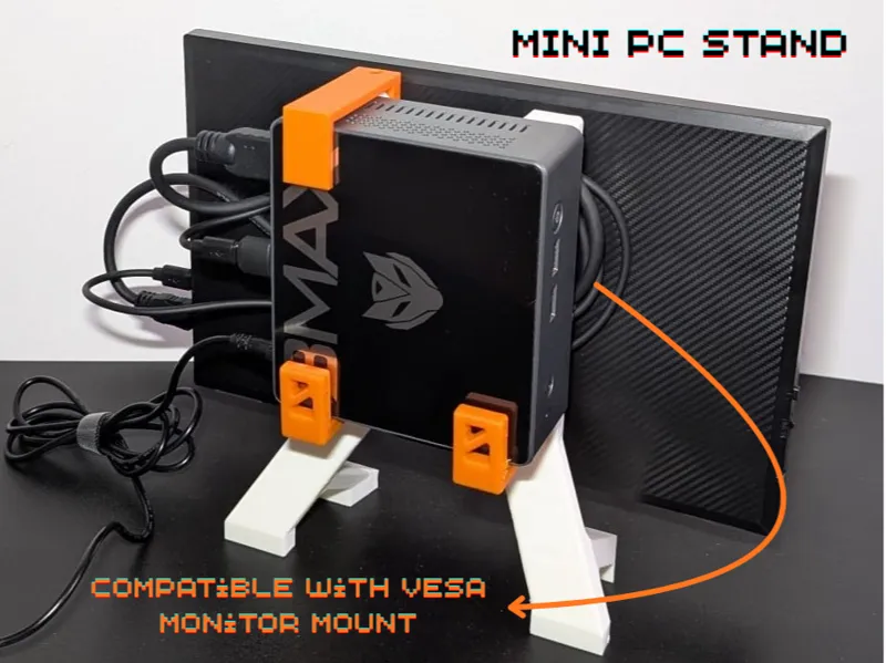 Compact 2-in-1 Mini PC & Monitor Lab Stand