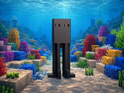 Minecraft octopus phone holder