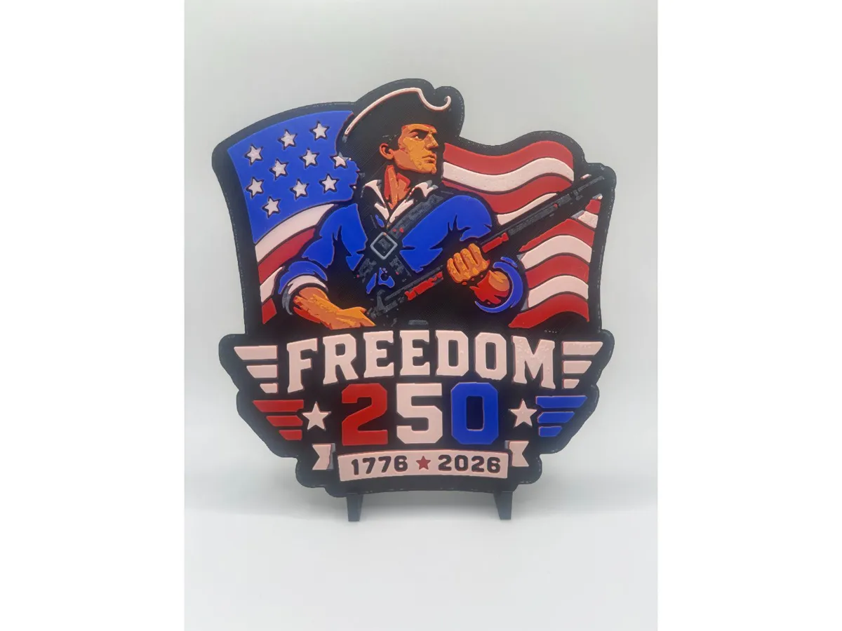 Freedom 250 Militia HueForge Print - Free 3D Print Model - MakerWorld