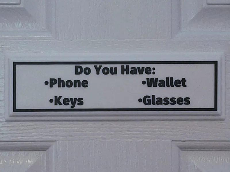 Doorway Checklist - The 4 Essentials