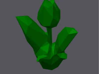 Low poly tulip