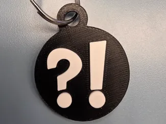 Interrobang Keychain