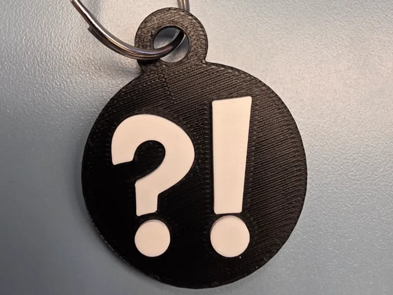 Interrobang Keychain