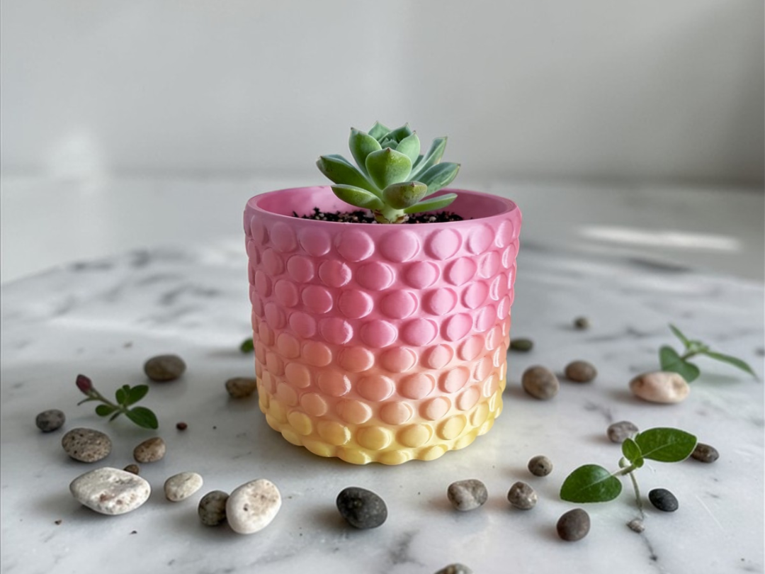 Modern Bubble Planter - Gradient Sunset Edition