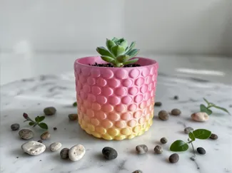 Modern Bubble Planter - Gradient Sunset Edition