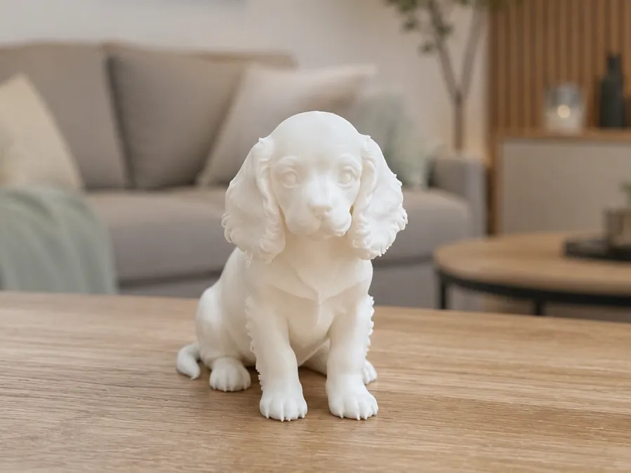 Modelo para impresión 3D: Cavalier King Charles Spaniel – Puppy. Referencia del modelo original.
