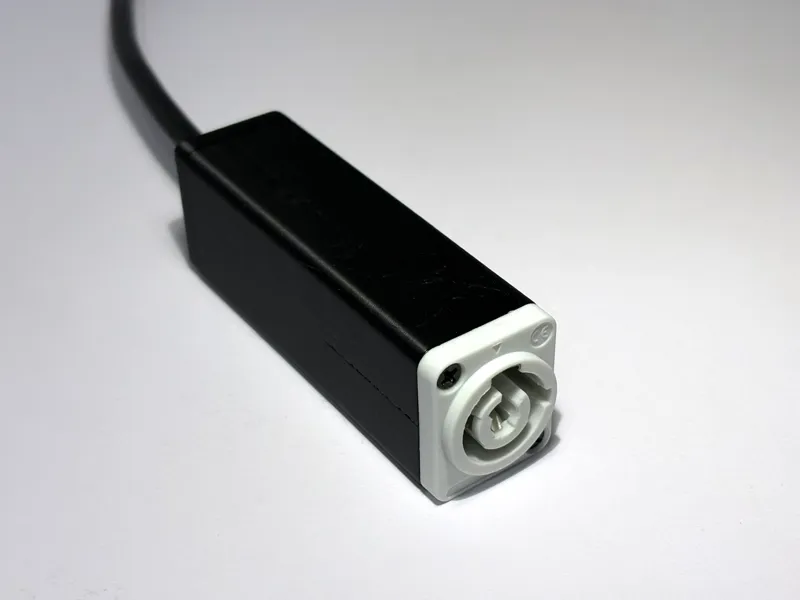 PowerCON or XLR to Cable Enclosure