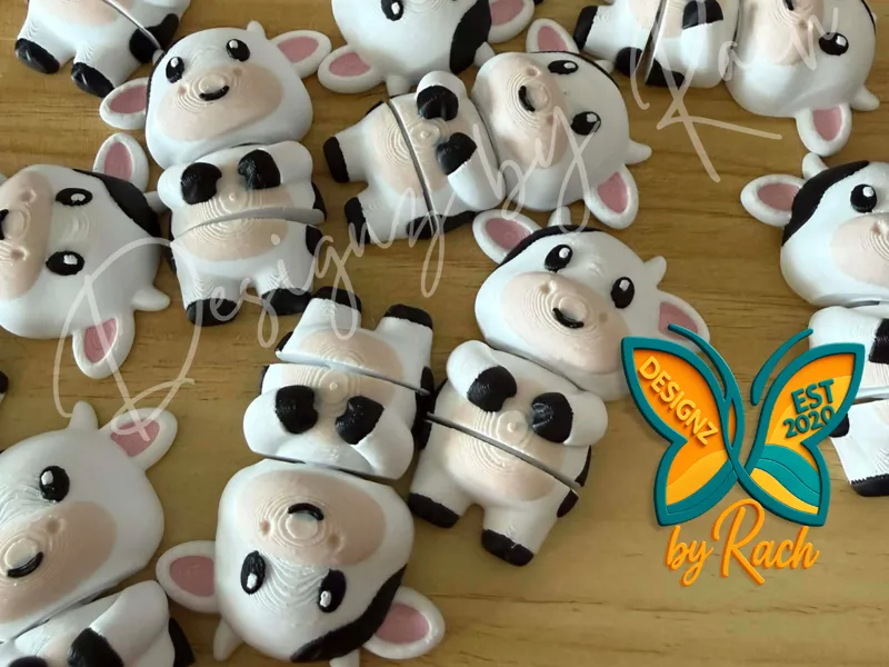 Flexi Milk Cow – 3D Printable Articulated Toy