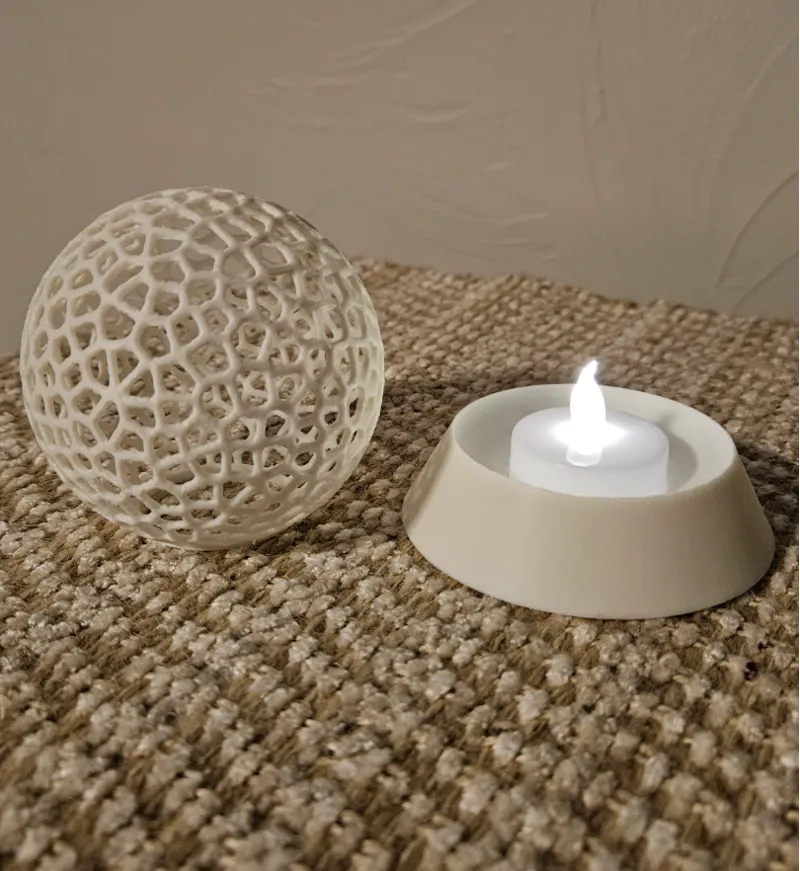 Voronoi Tea Light Globe and Base