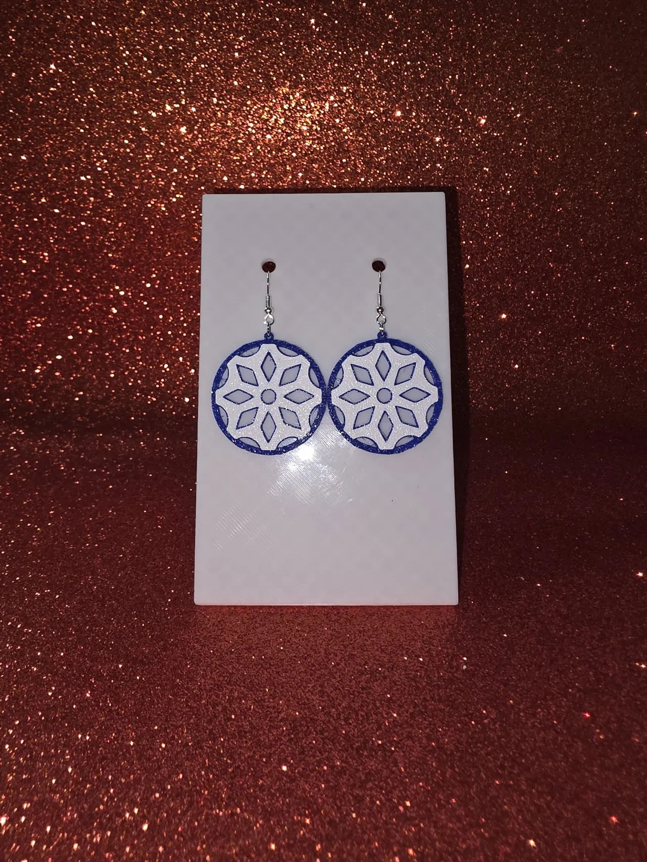 Ice wheel earrings view 2