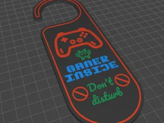 Gamer inside do not disturb door sign
