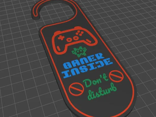 Gamer inside do not disturb door sign