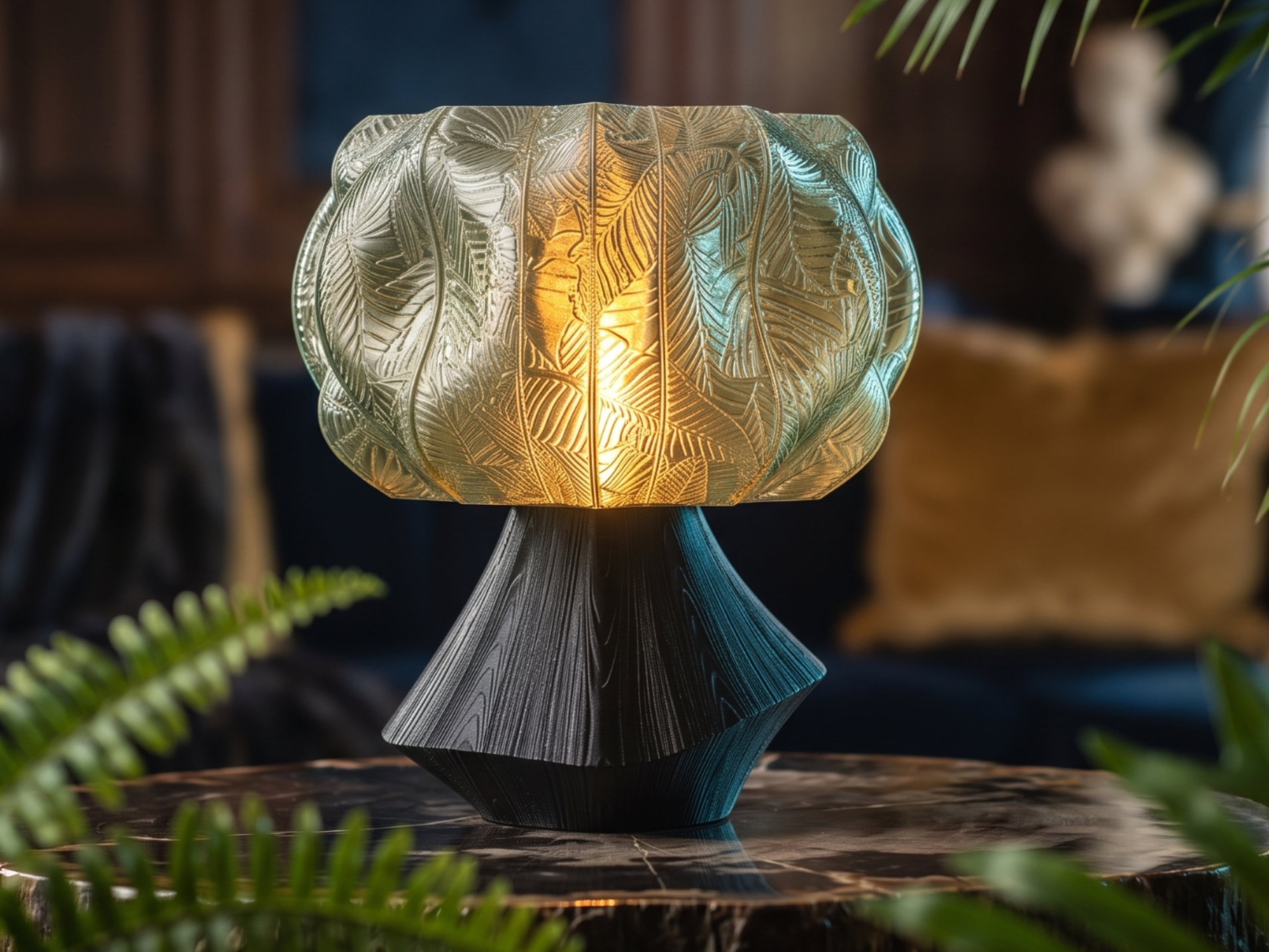 Elowen Fern Lamp – Elegant Organic Table Lamp - 1