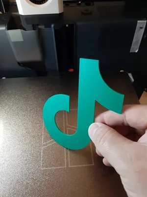 Tik Tok Logo Stencil by Games and SongsMakerWorld: Download Free 3D Models