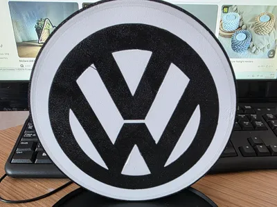 vw logo light box