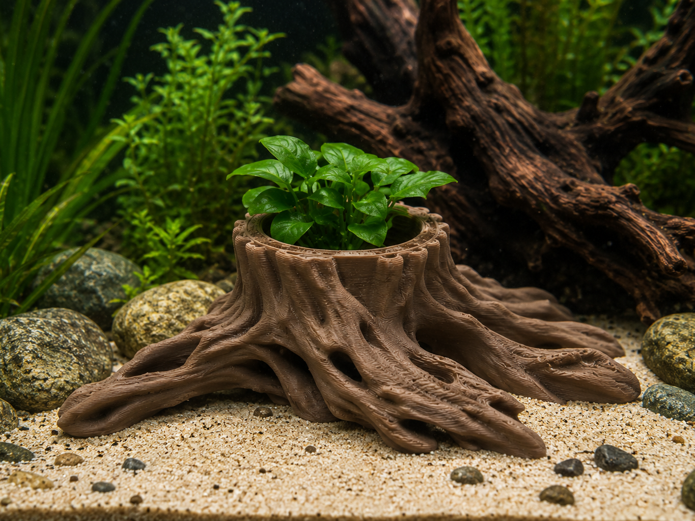 Root Stump Planter | Aquarium Planter