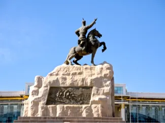 SukhBaatar statue ai genereted model